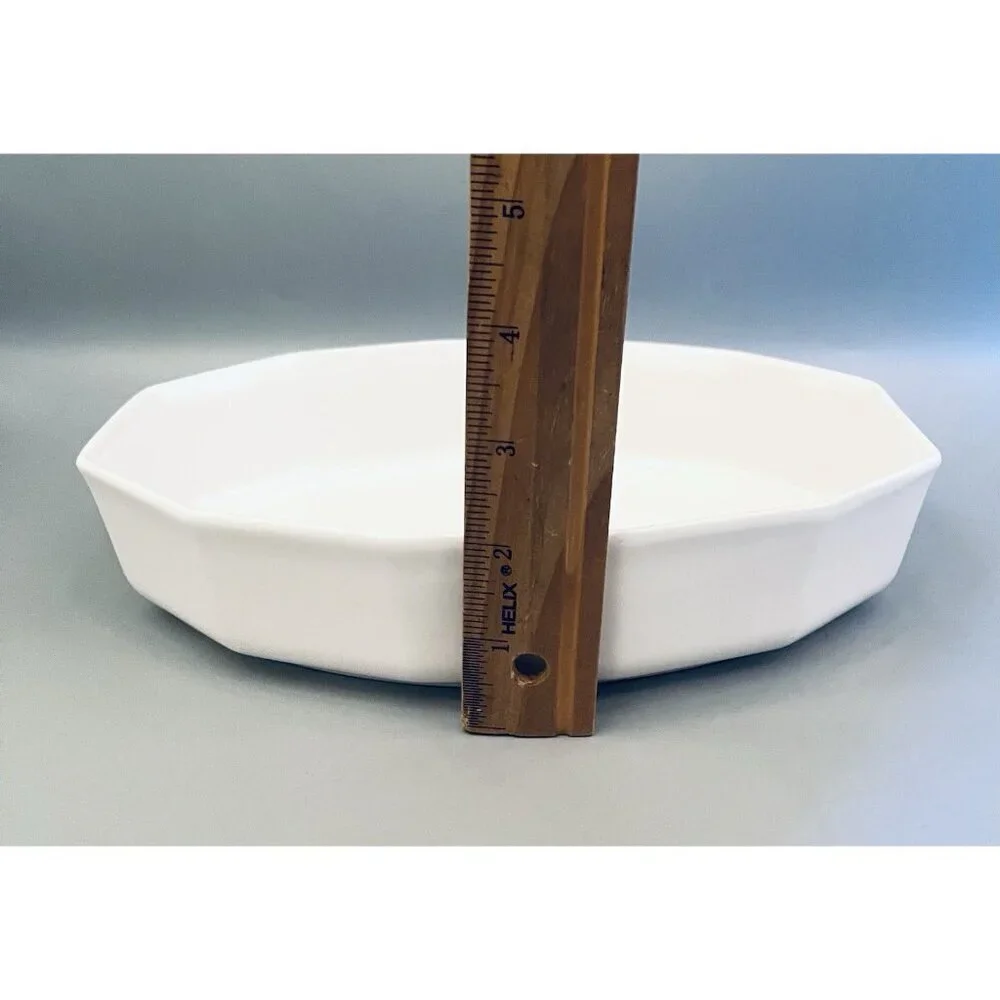 Set of 2 Vintage USA Heritage White Dishes- Serving Platter & Baker Pfaltzgraff